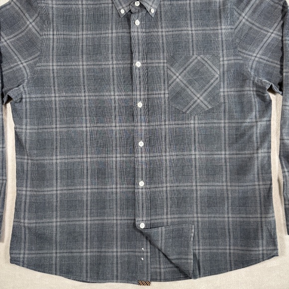 Billy Reid Shirt Mens X Large Gray Plaid Standard Fit Button Up Long Sleeve - Picture 4 of 13